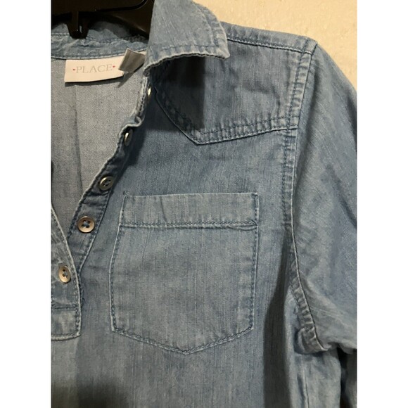 Girl's Place Lightweight Denim Shirt Dress Size 10-12 Blue - Picture 8 of 8